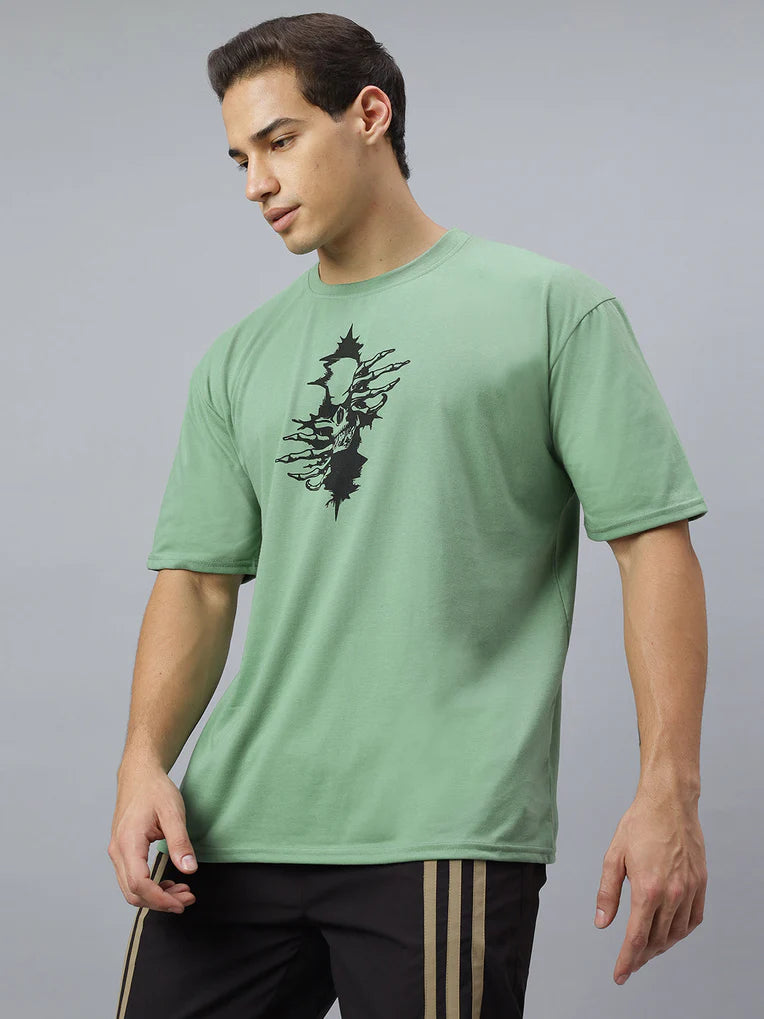Oversize Unisex Back print T-shirt : Demon