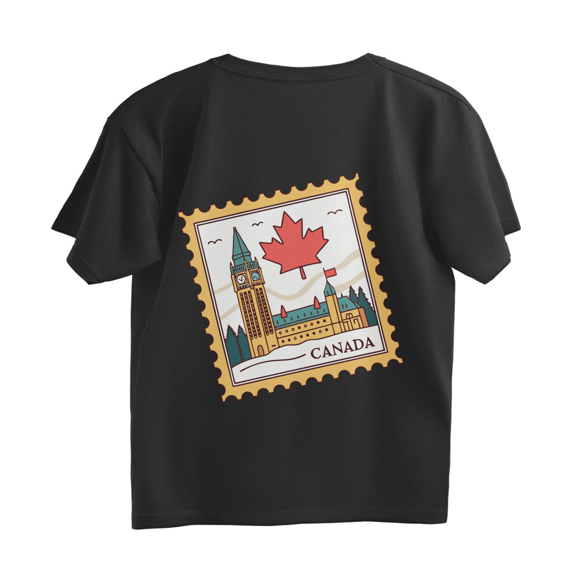 Canada Stamp Oversized Unisex Tshirt