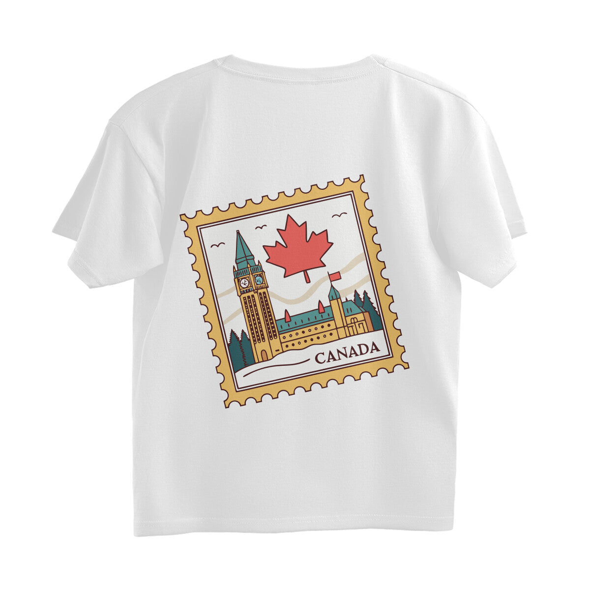 Canada Stamp Oversized Unisex Tshirt