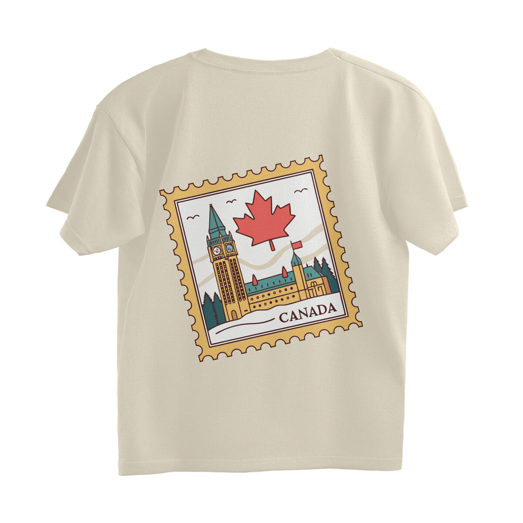 Canada Stamp Oversized Unisex Tshirt