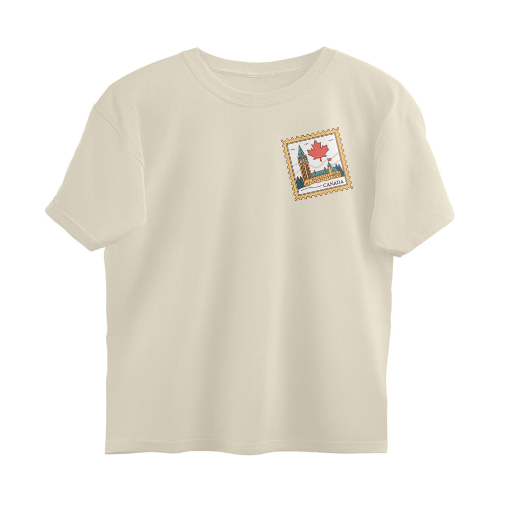 Canada Stamp Oversized Unisex Tshirt